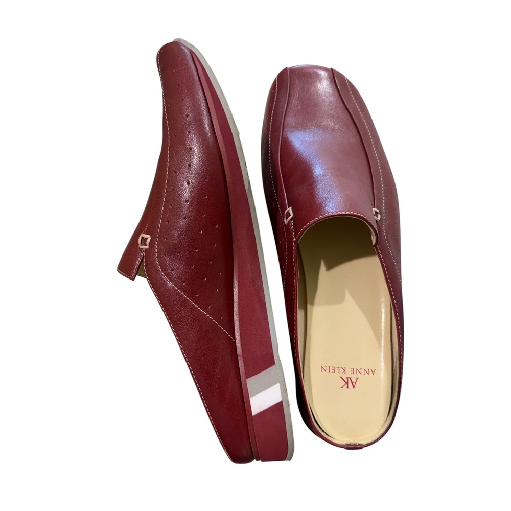 Y2K Oxblood Leather Loafer Anne Klein Vintage 90s 6.5